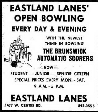 Eastland Twin Theatres - December 29 1970 Ad For Bowling Alley (newer photo)